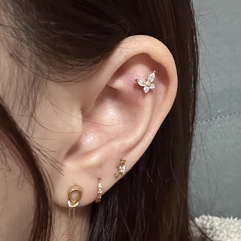 Women's Exquisite Titanium Alloy Butterfly-Shaped Cartilage Earring